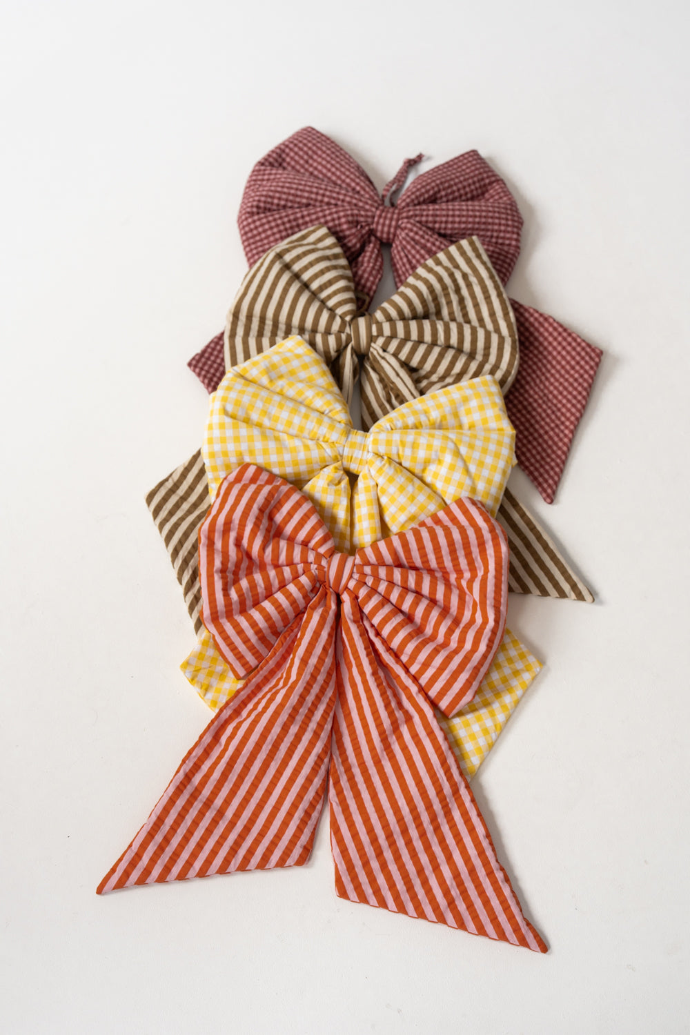 "Blue and Brown Stripes" Decorative Bow