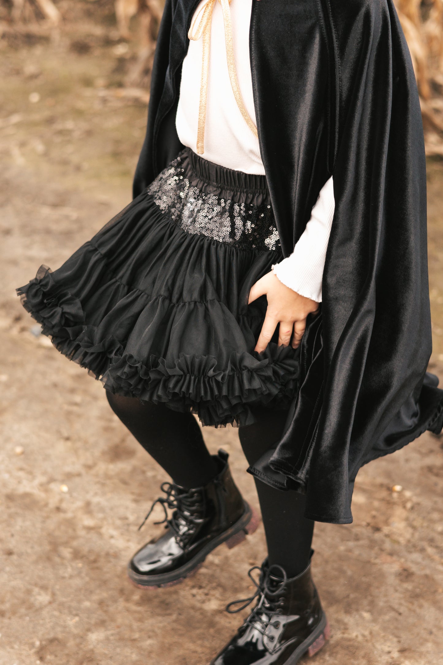"Black Sequins" Tulle Skirt