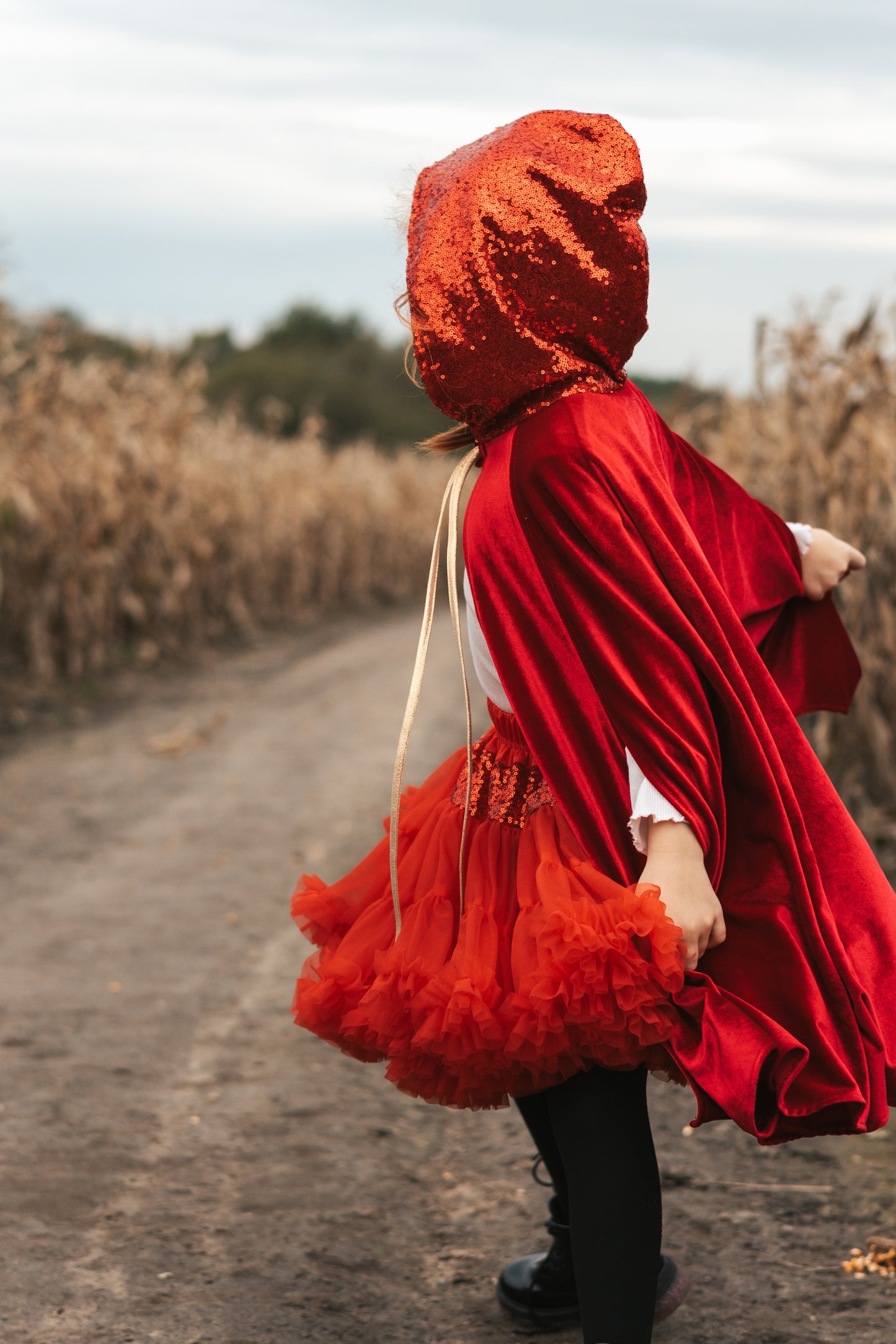 "Red Sequins" Tulle Skirt