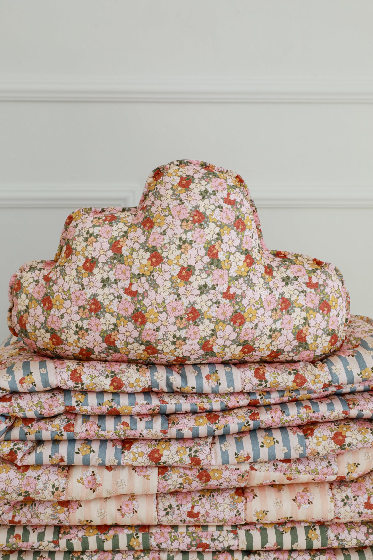 Satin Cotton "Green Garden" Cloud Pillow