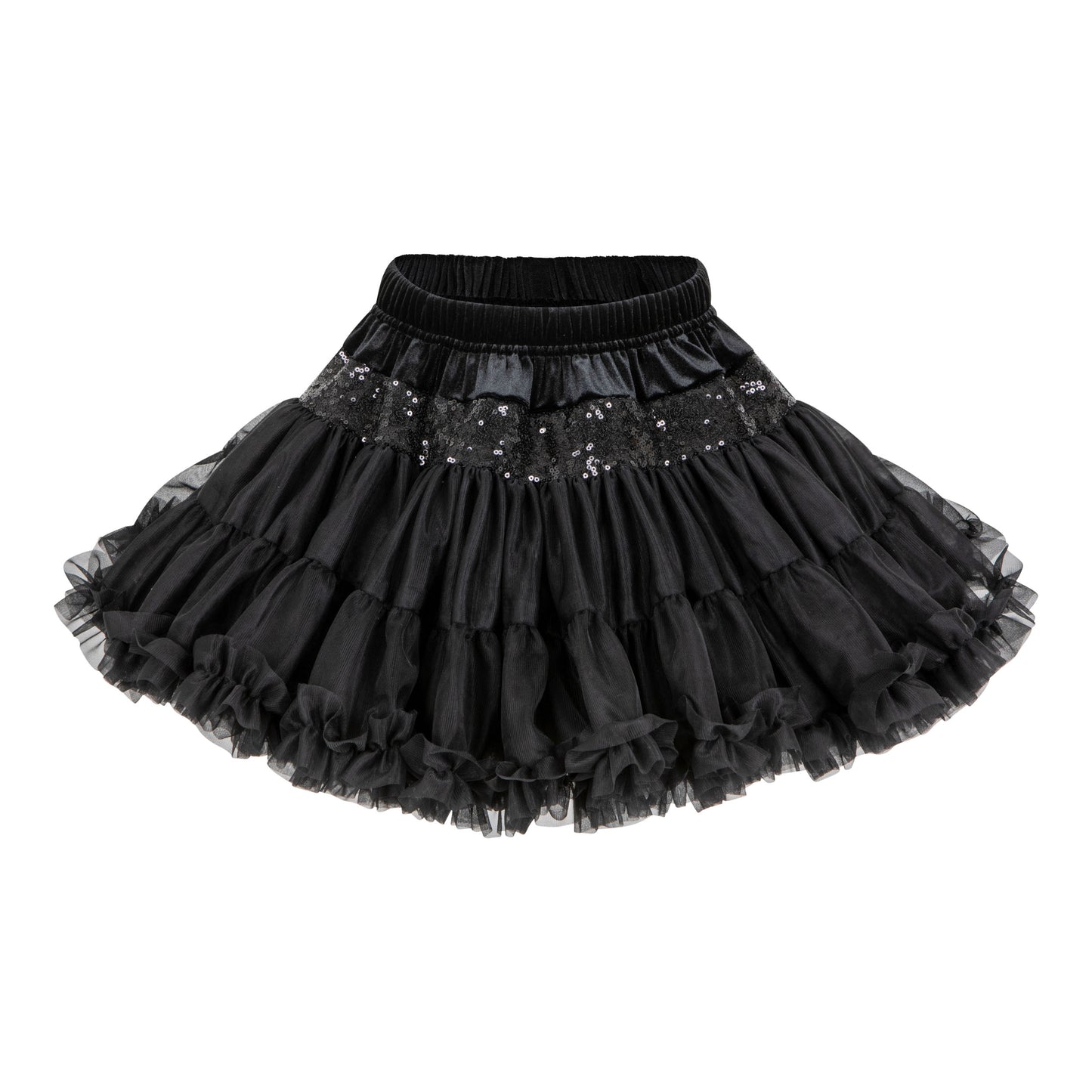 "Black Sequins" Tulle Skirt