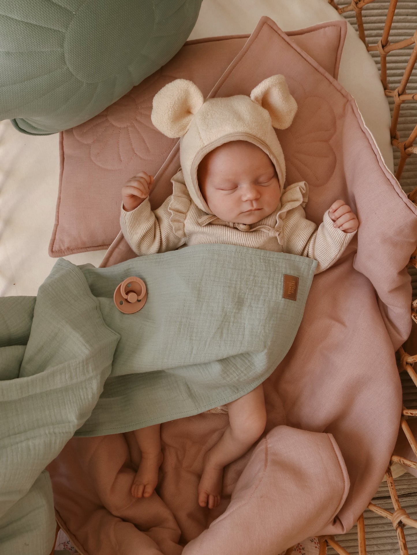 "Mint" Muslin Nappies (Set of 2)