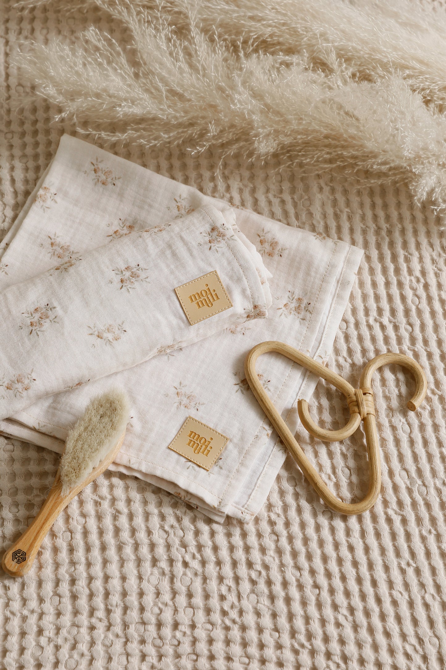 Muslin "Boho Flowers" Baby Swaddle Blanket