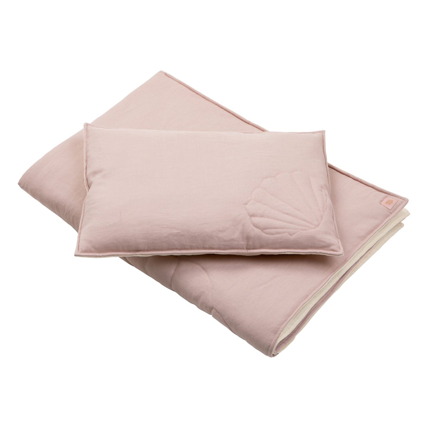 Linen "Powder Pink" Shell Child Cover Set (Large)