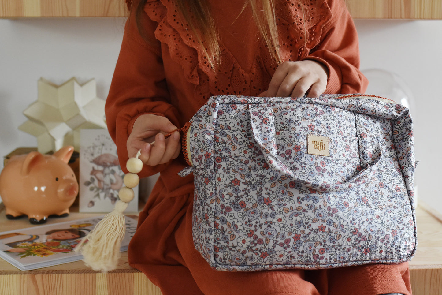 "Purple Meadow" Makeup bag Big size