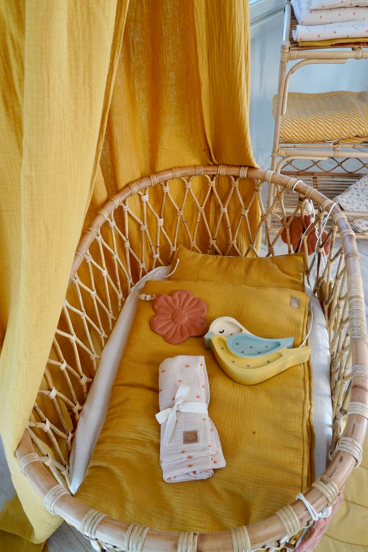 Muslin "Ochre" Baby Swaddle Blanket