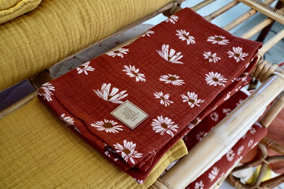 "Ochre" Muslin Nappies (Set of 2)