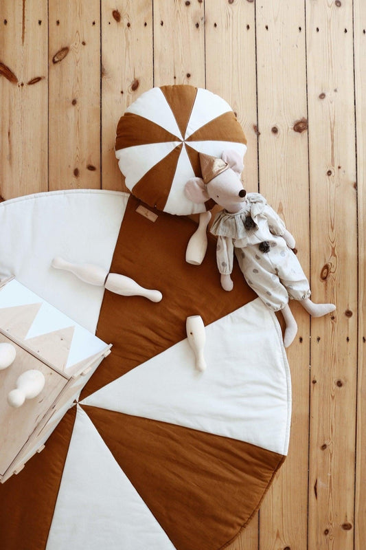 “Caramel Candy” Patchwork Pillow