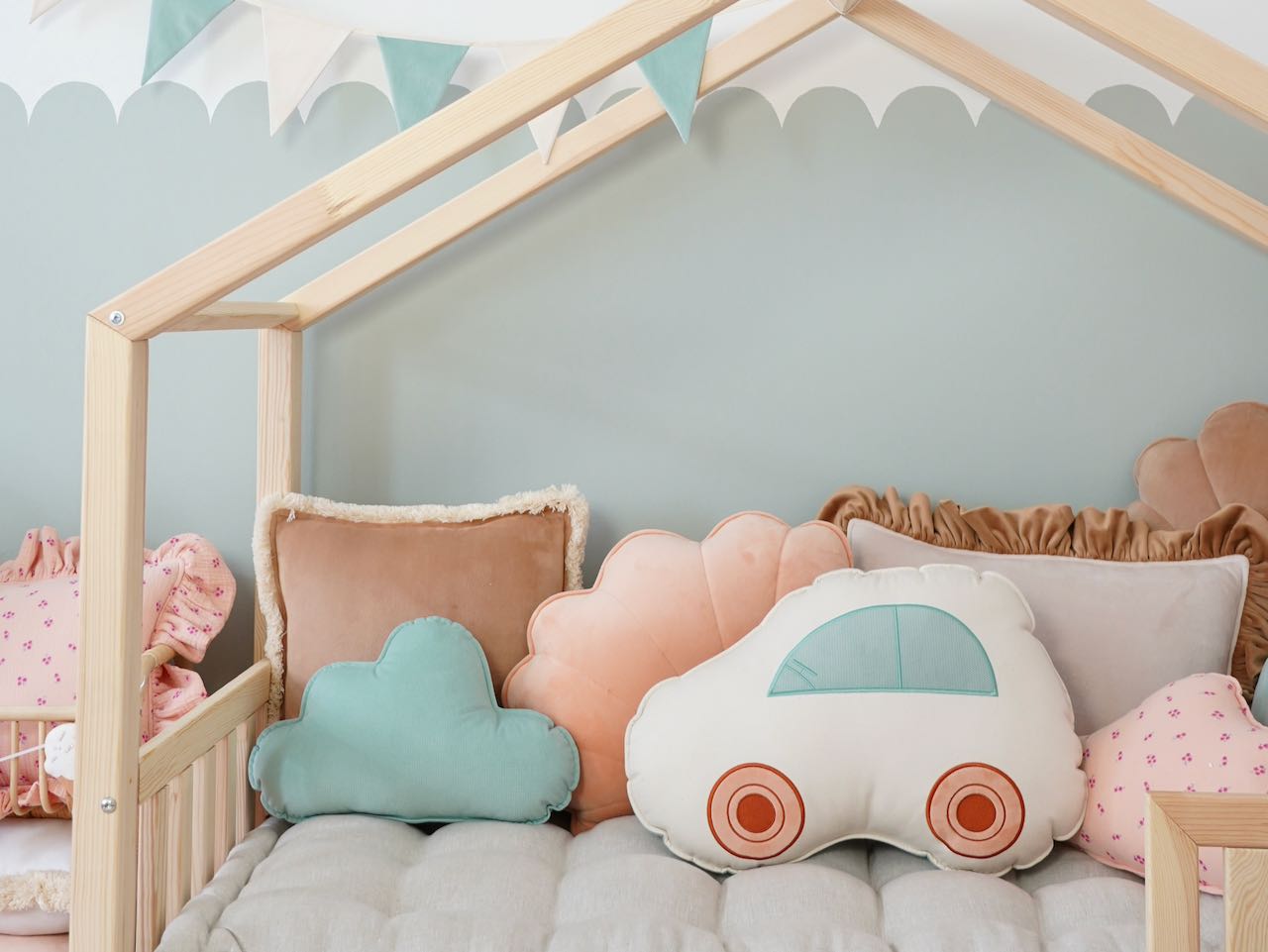Velvet "Mint" Cloud Pillow