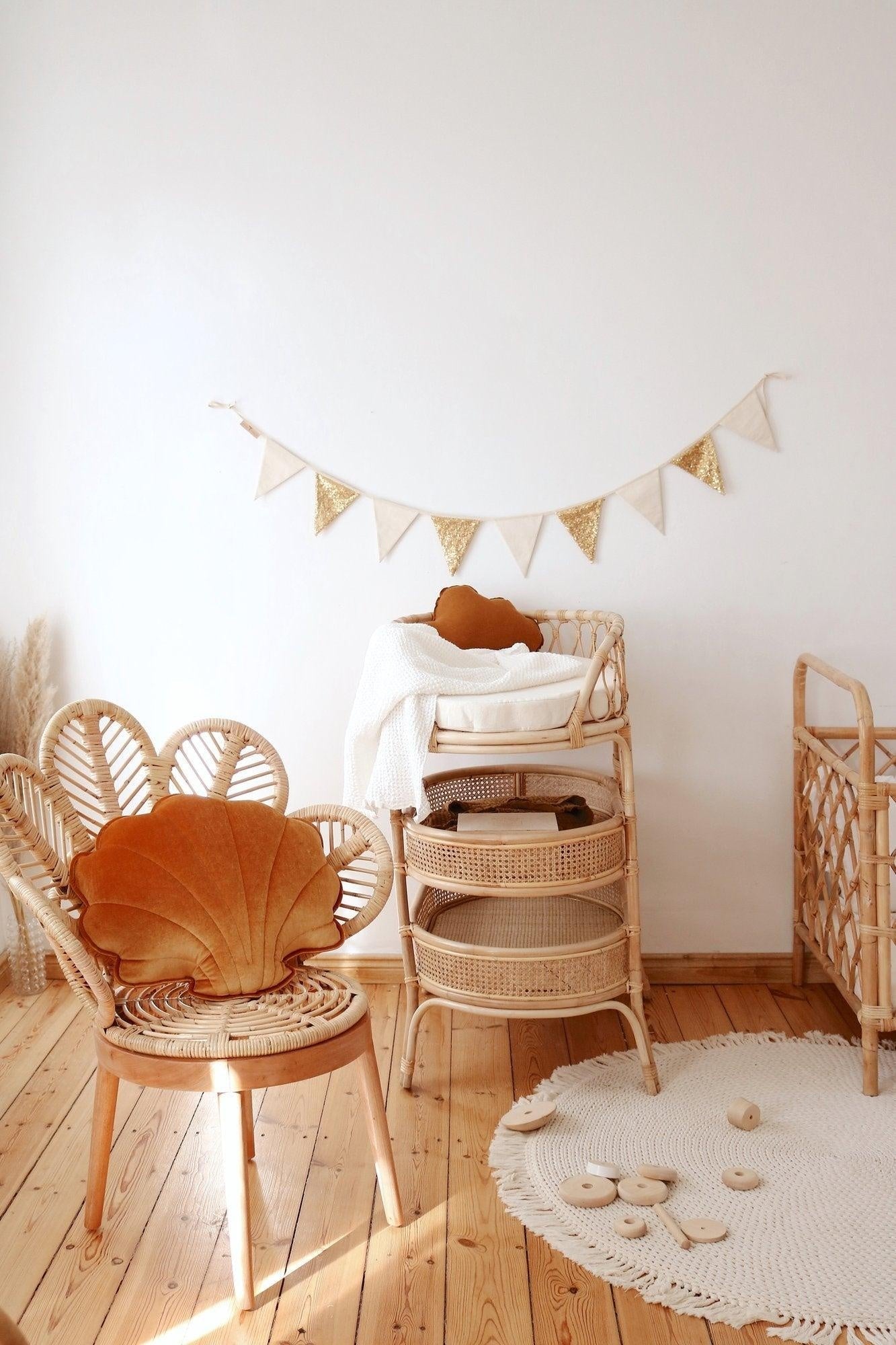“Gold and Beige” Sequin Garland