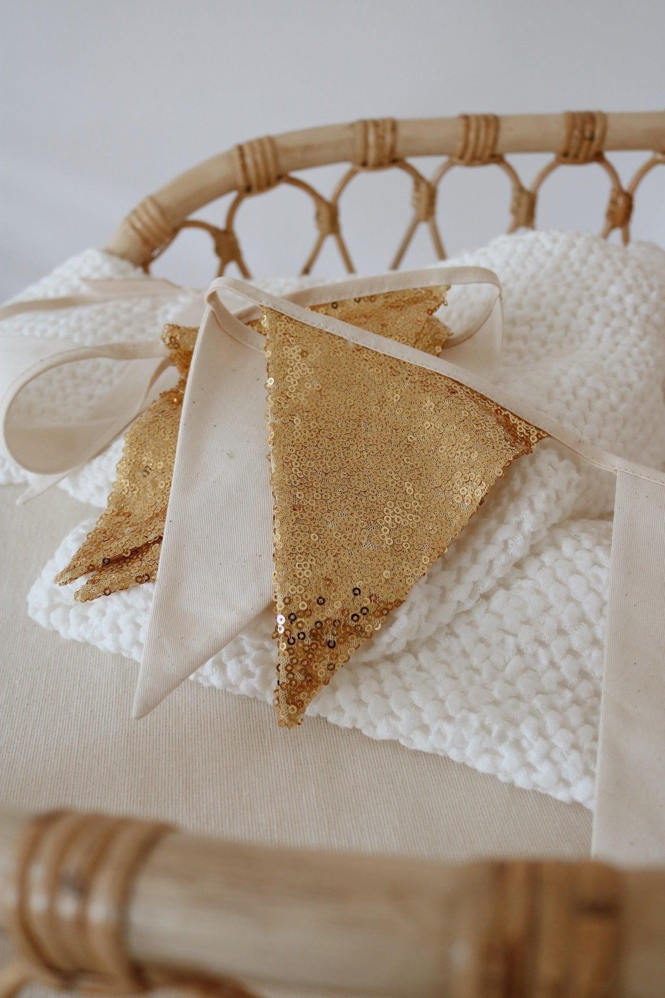 “Gold and Beige” Sequin Garland