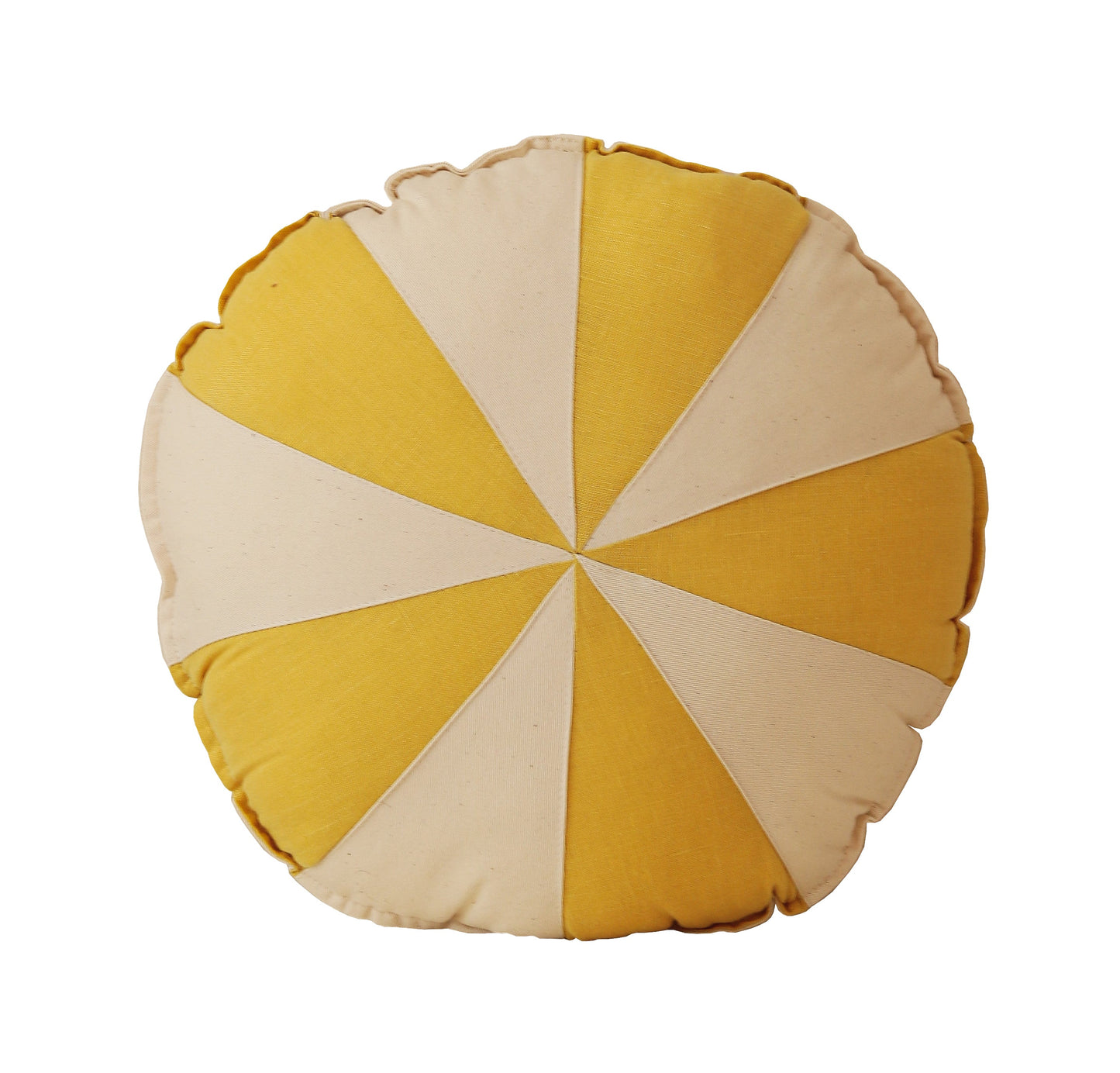 “Honey Circus” Round Patchwork Pillow