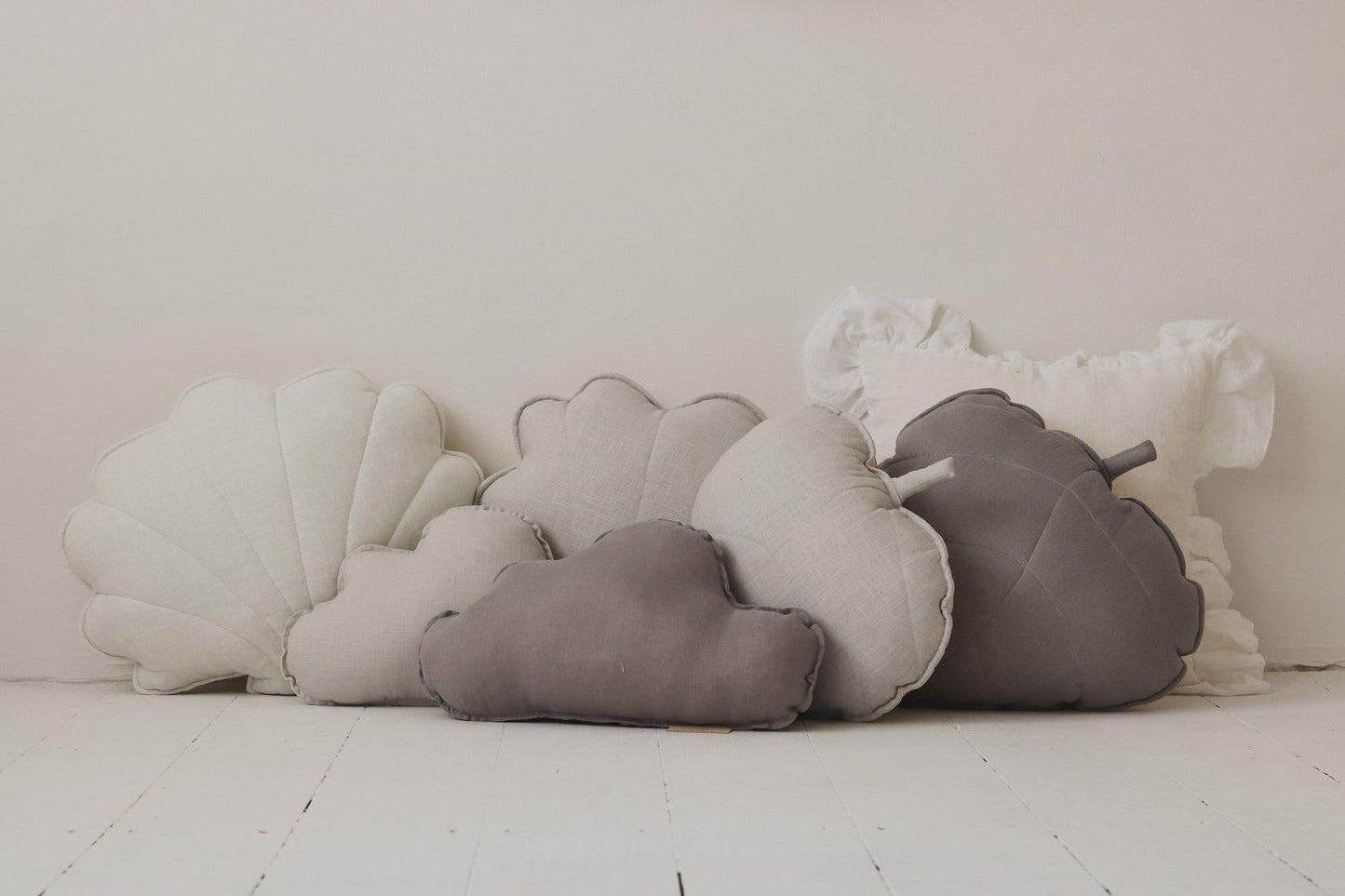 “Pigeon Grey” Linen Cloud Pillow