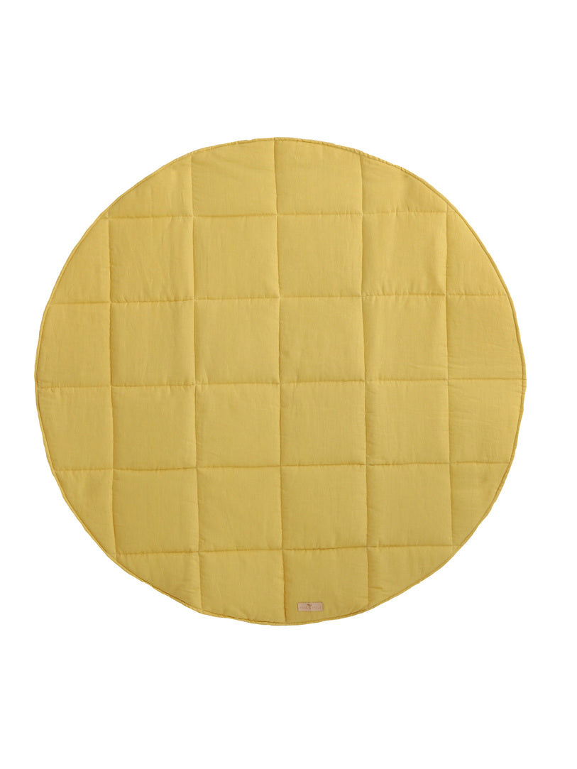 “Honey” Linen and Cotton Round Mat