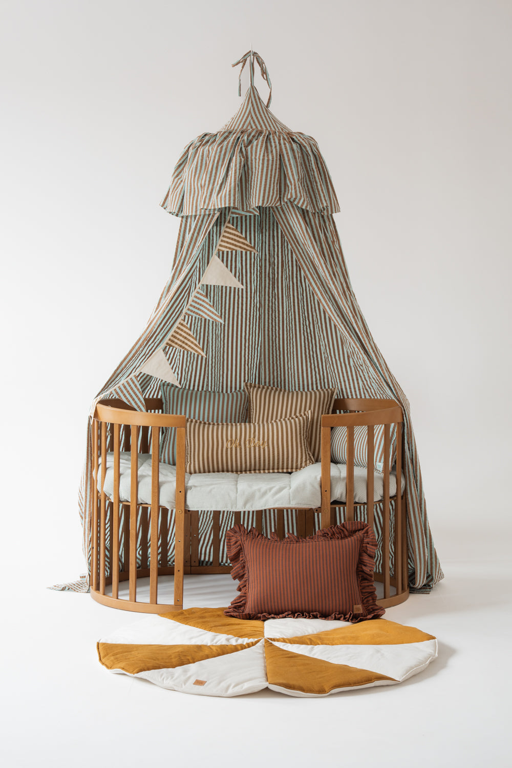"Blue and Brown Stripes" Canopy
