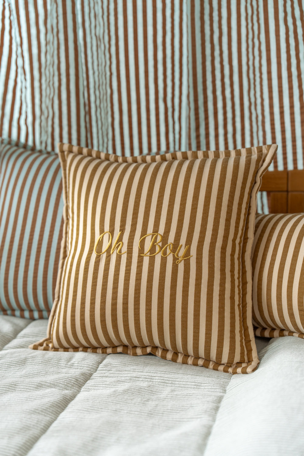 "Olive Stripes" Pillow