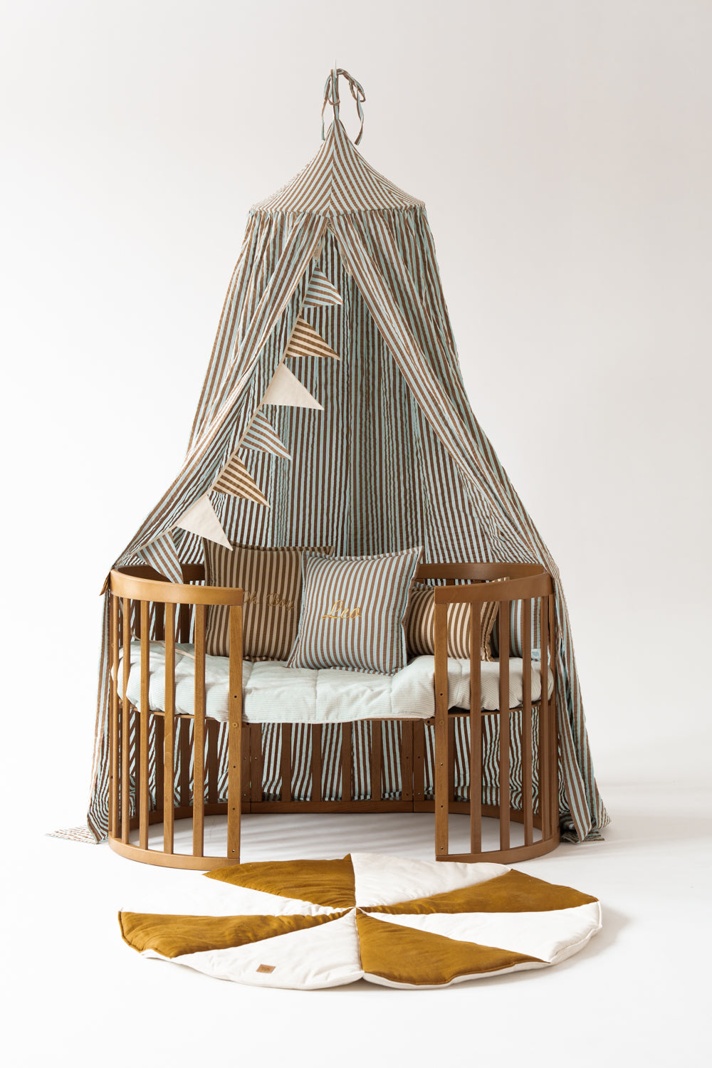 "Blue and Brown Stripes" Canopy