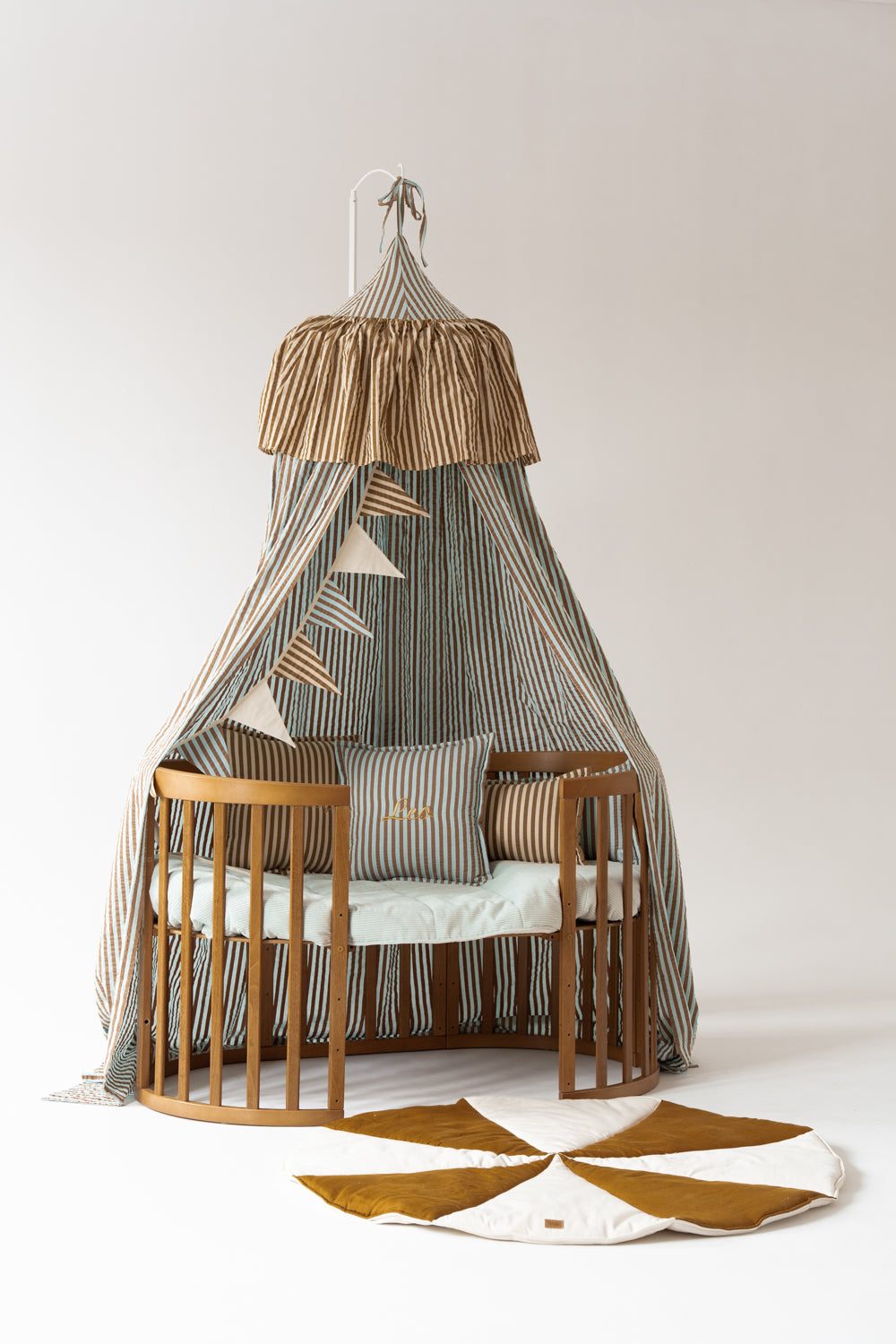 "Blue and Brown Stripes" Canopy