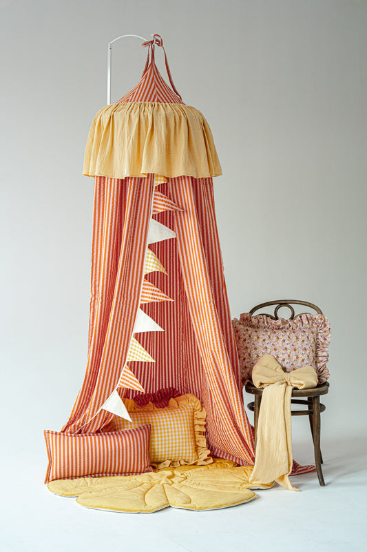 "Pink and Orange Stripes" Canopy
