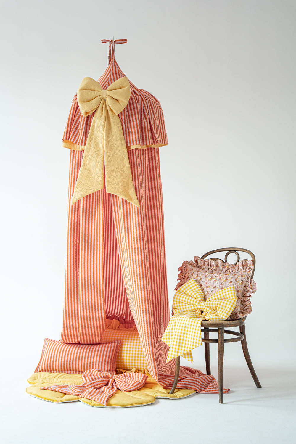 "Pink and Orange Stripes" Canopy