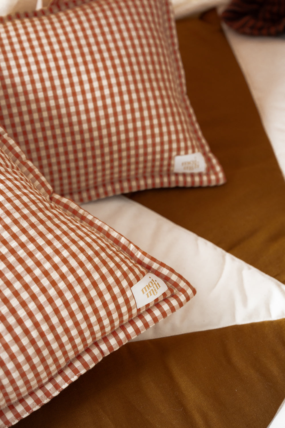 "Rusty Check" Pillow