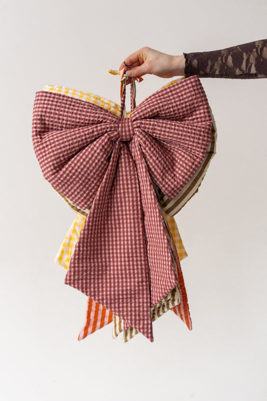 "Pink Check" Decorative Bow