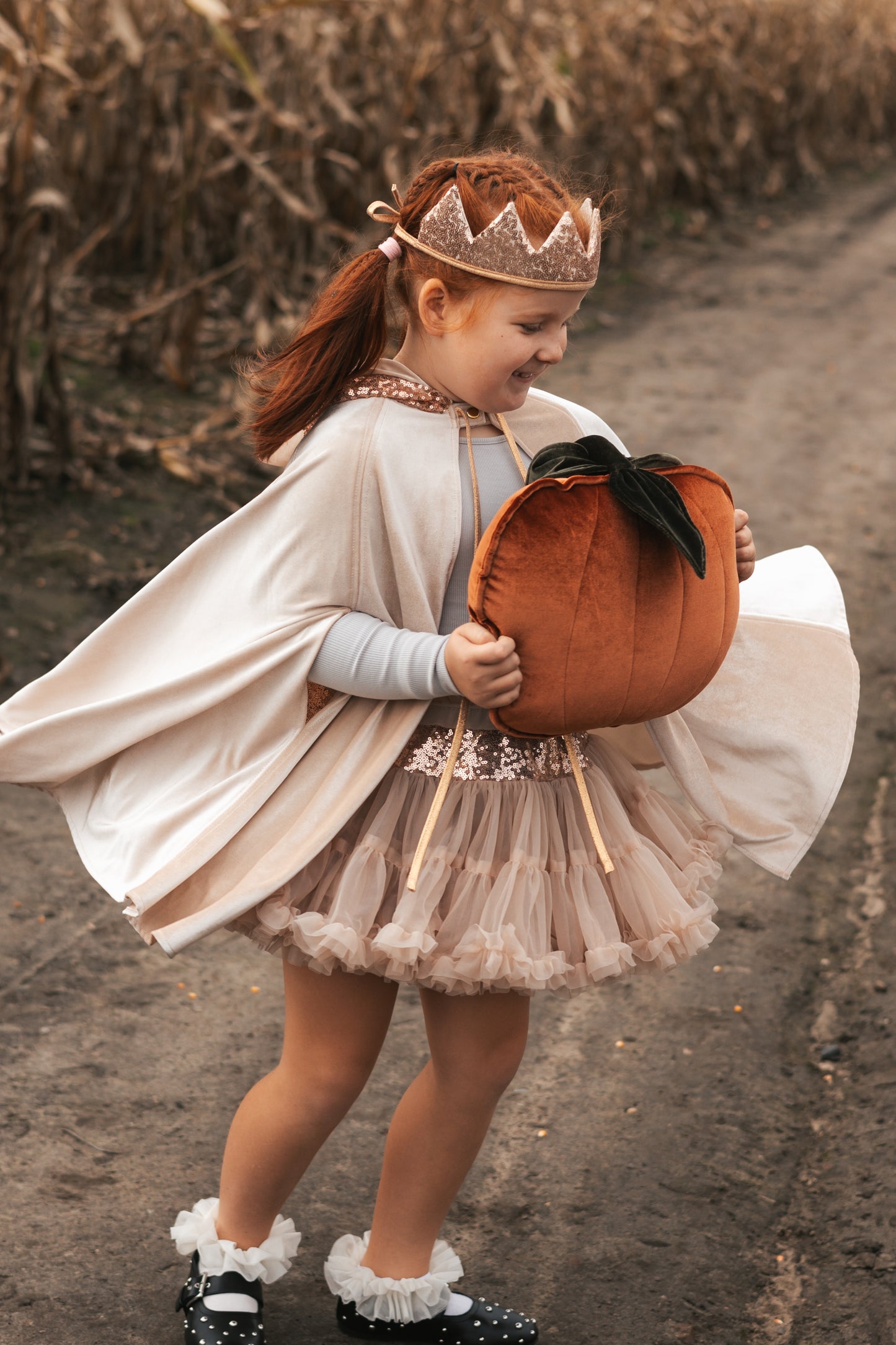 "Beige Sequins" Tulle Skirt