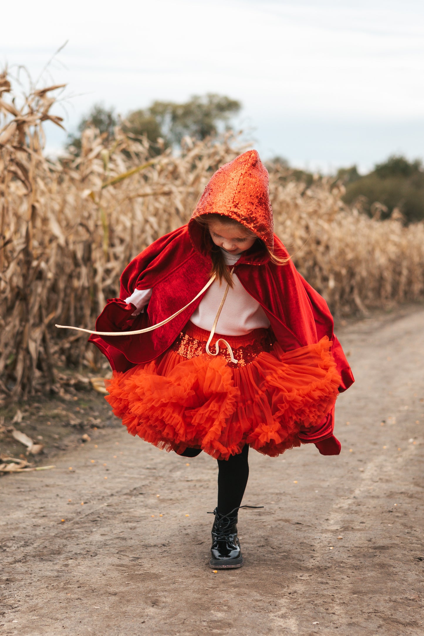 "Red Sequins" Tulle Skirt