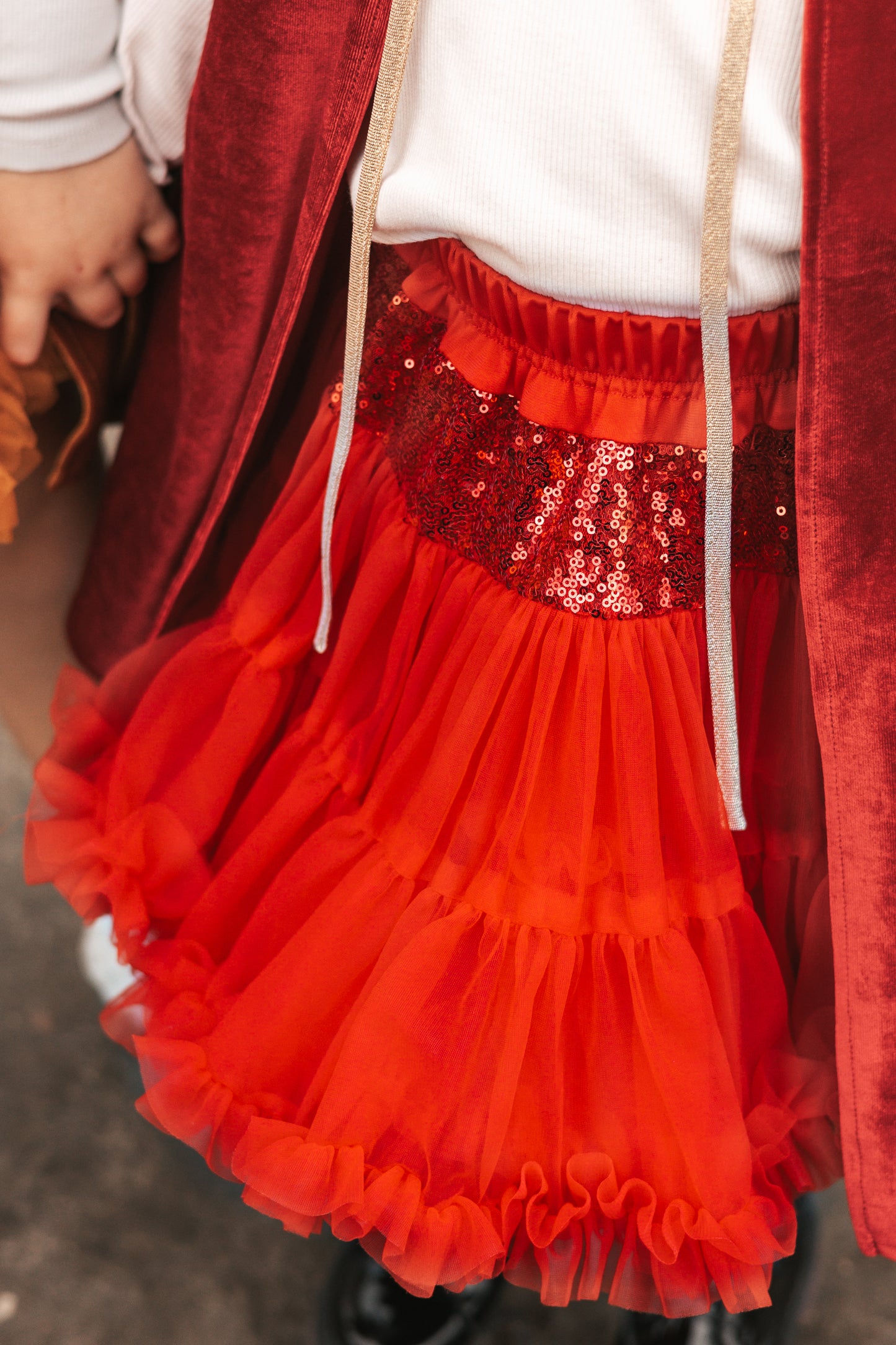 "Red Sequins" Tulle Skirt