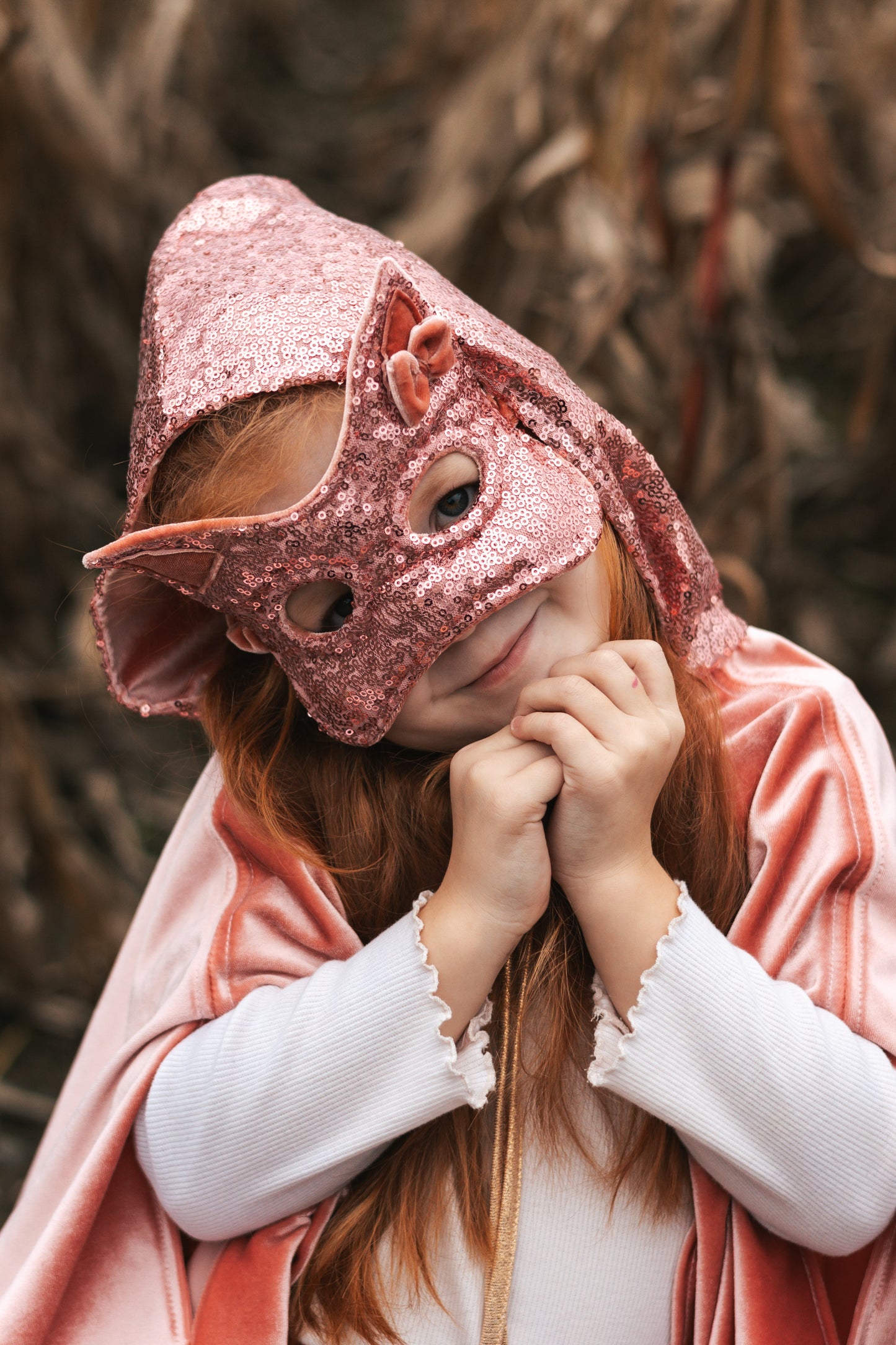 "Pink sequins" Cat Mask