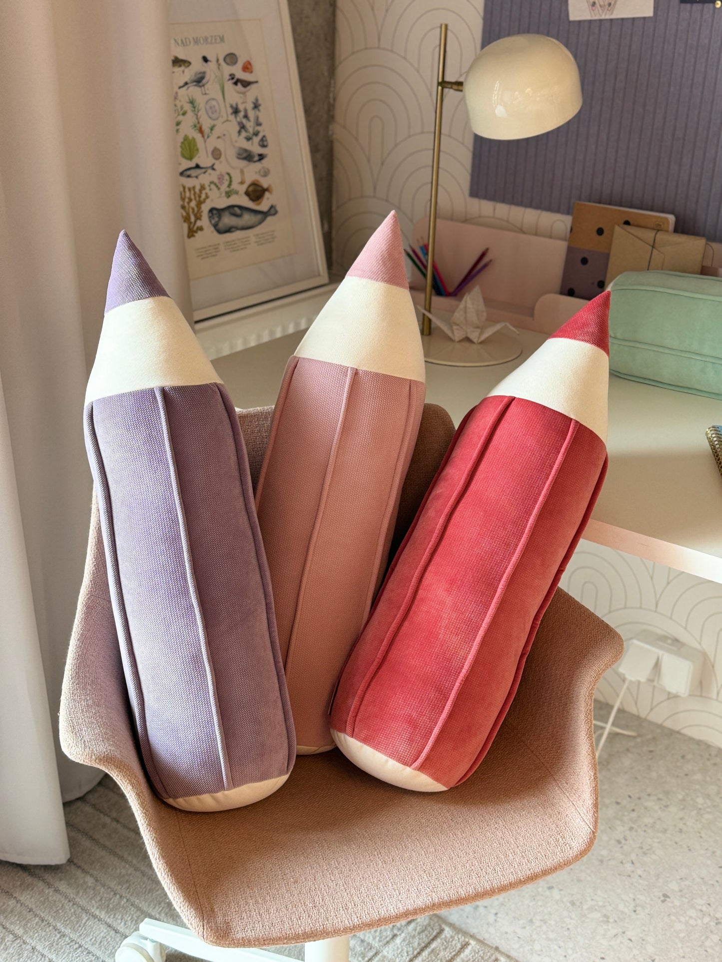"Pink" Velvet Crayon Pillow