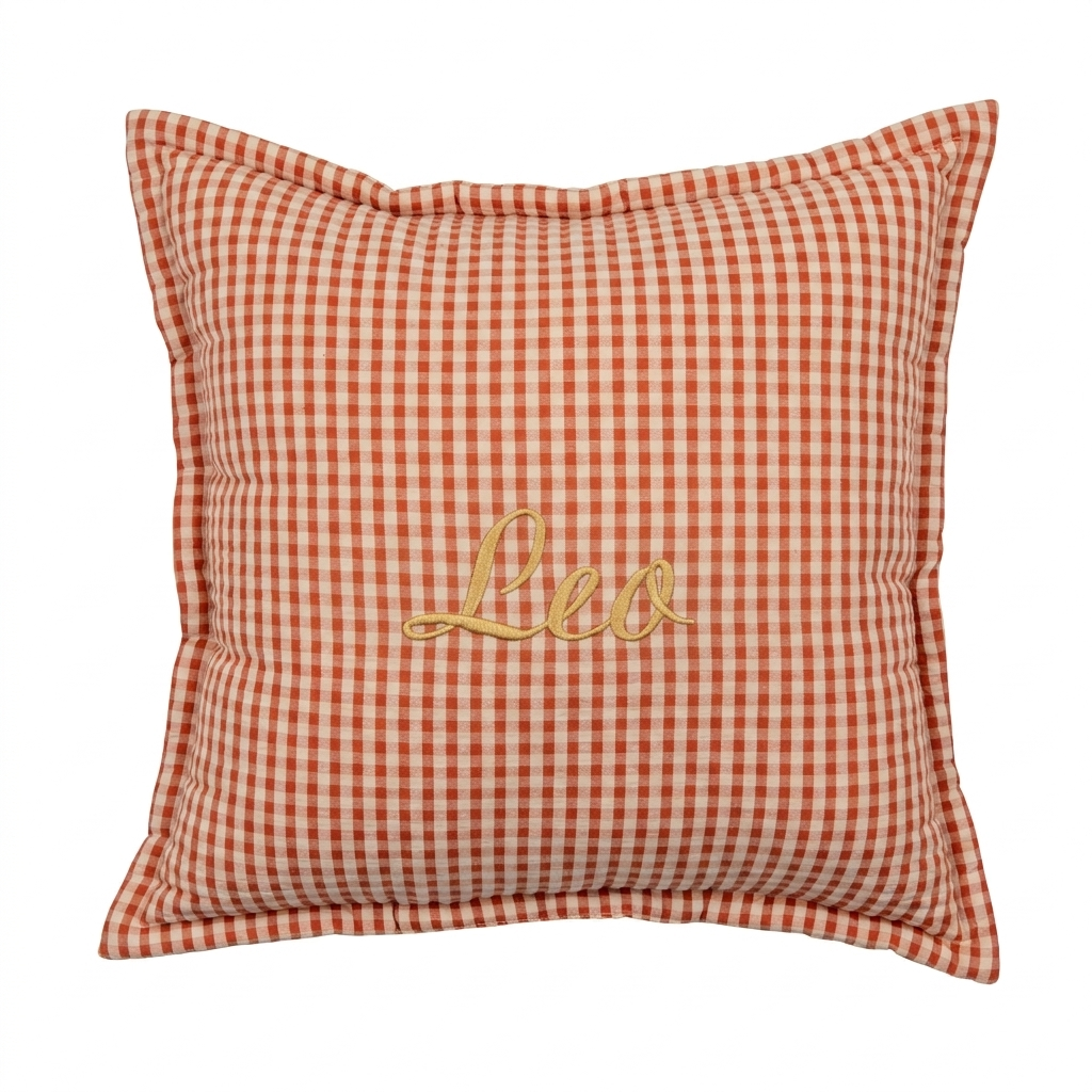 "Rusty Check" Pillow