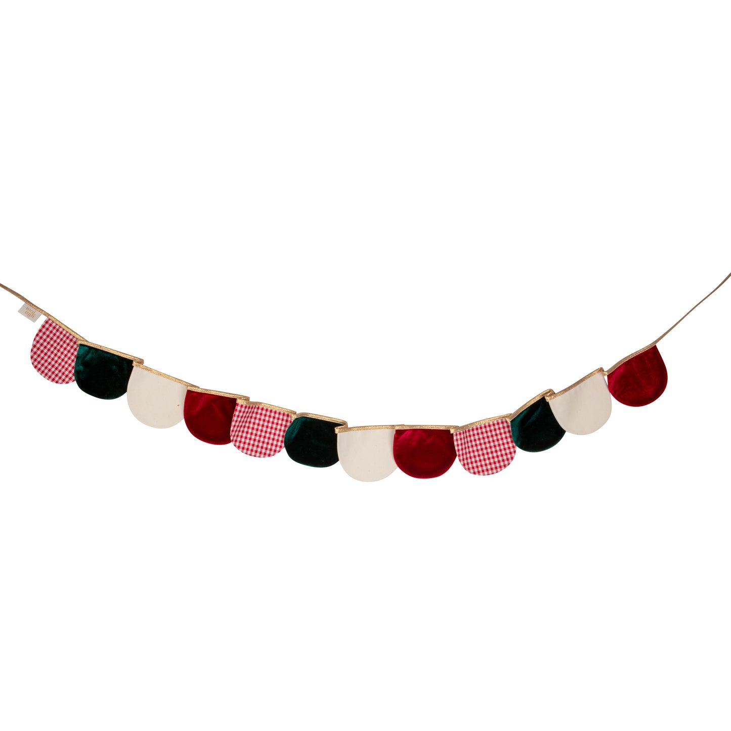 “Red Checkered” Garland with Half Moons