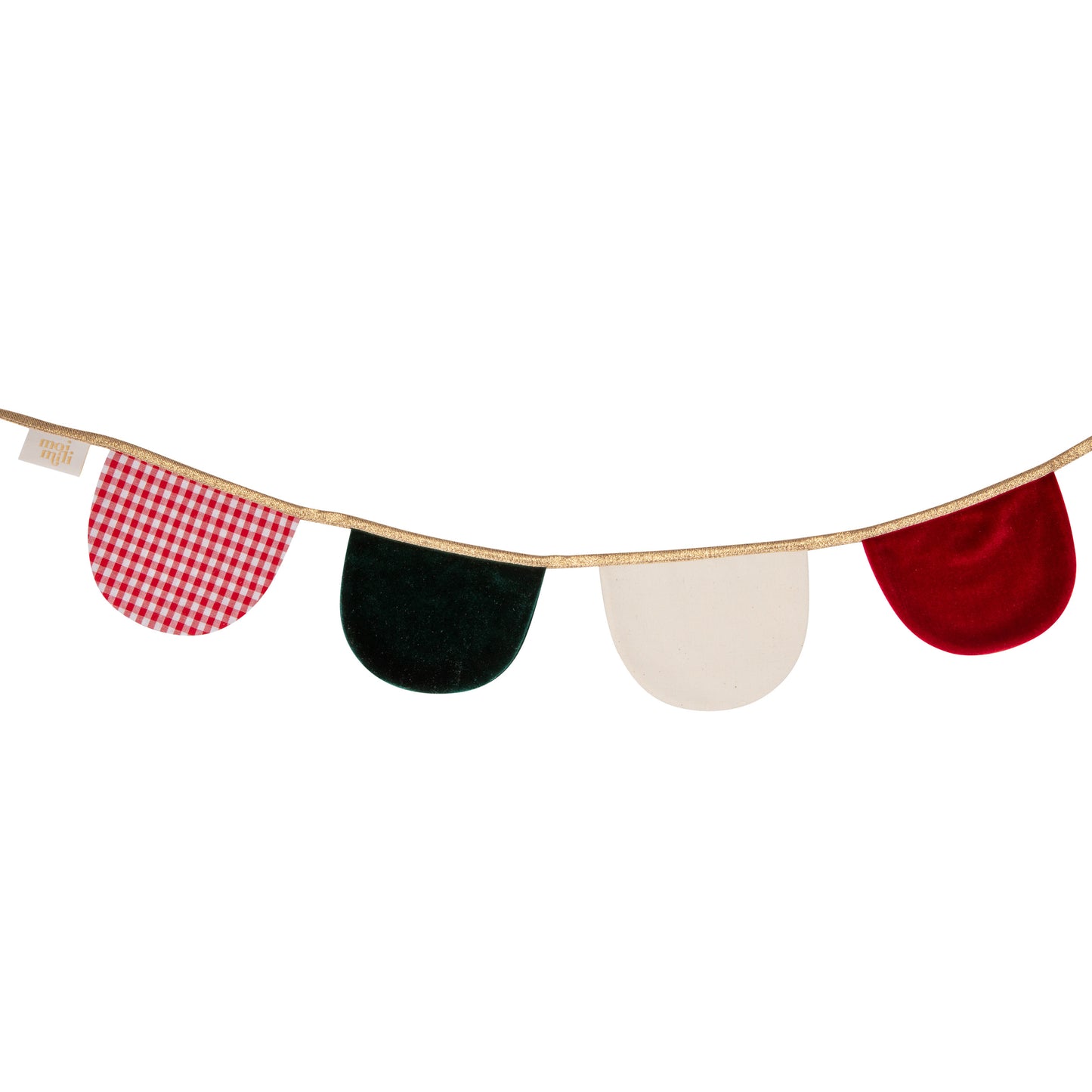 “Red Checkered” Garland with Half Moons