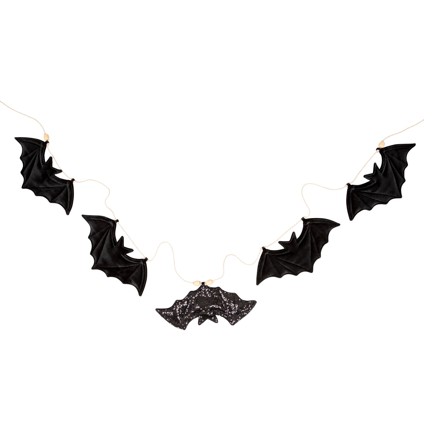 "5 Black Bats" Halloween Garland