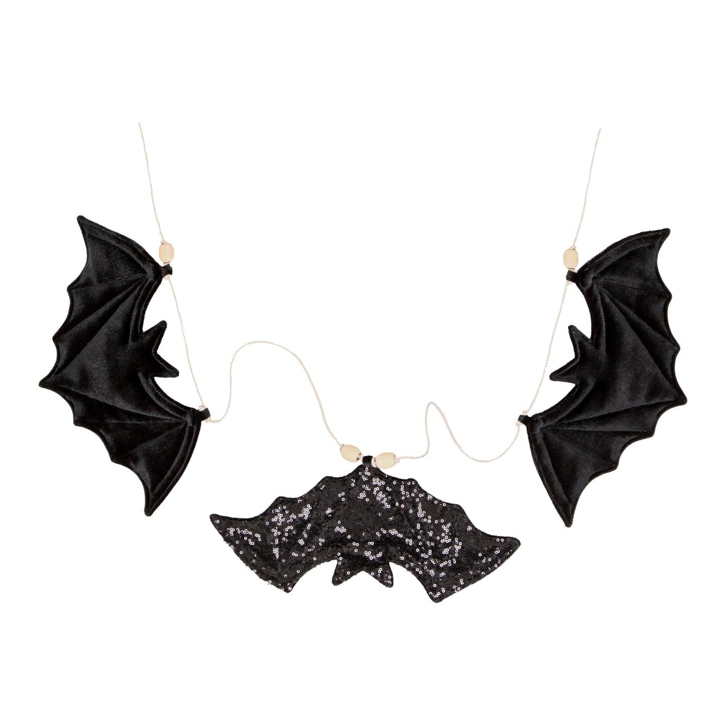 "3 Black Bats" Halloween Garland