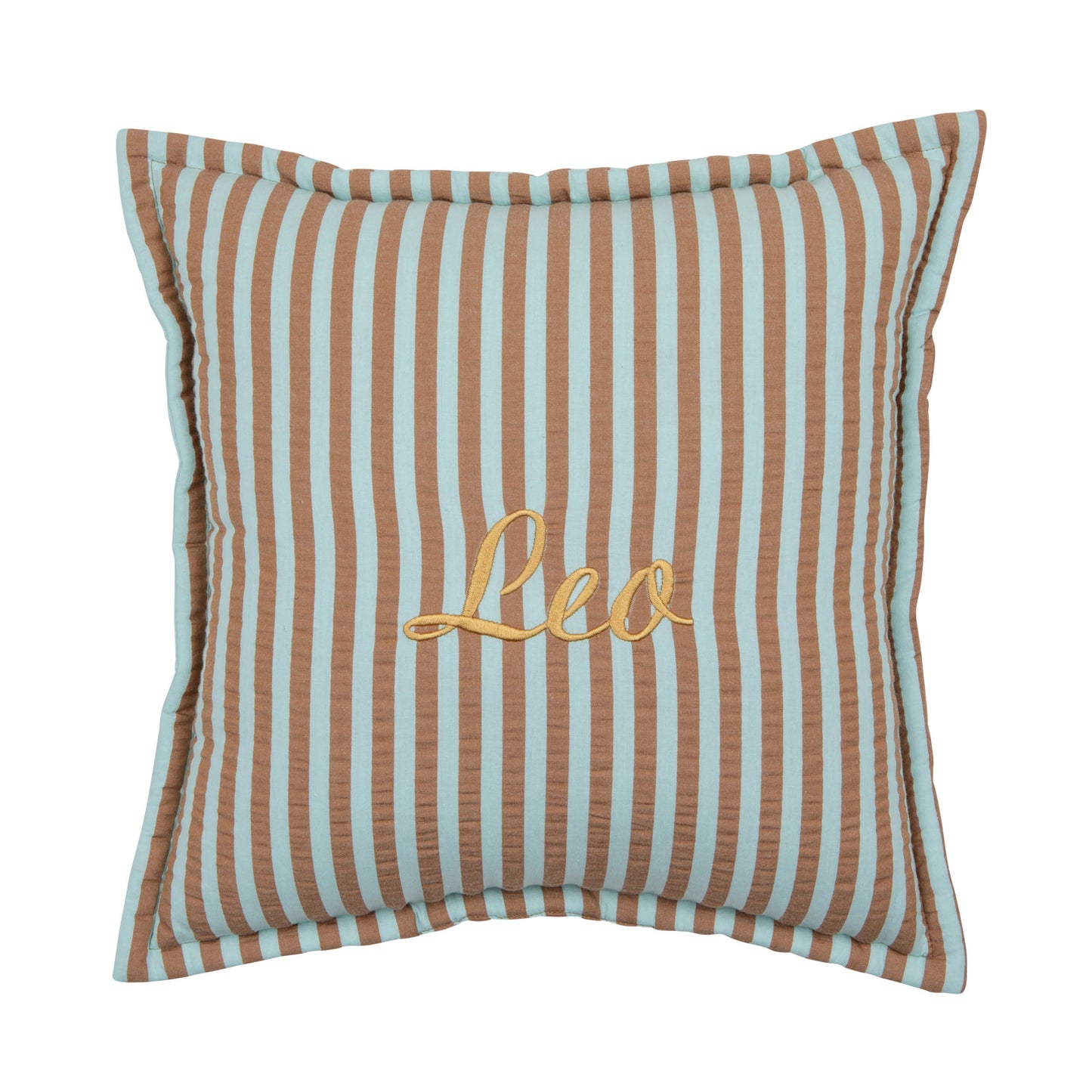 "Blue and Brown Stripes" Pillow