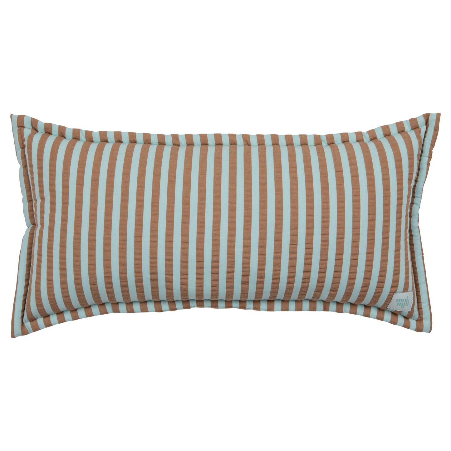 "Blue and Brown Stripes" Bolster Pillow