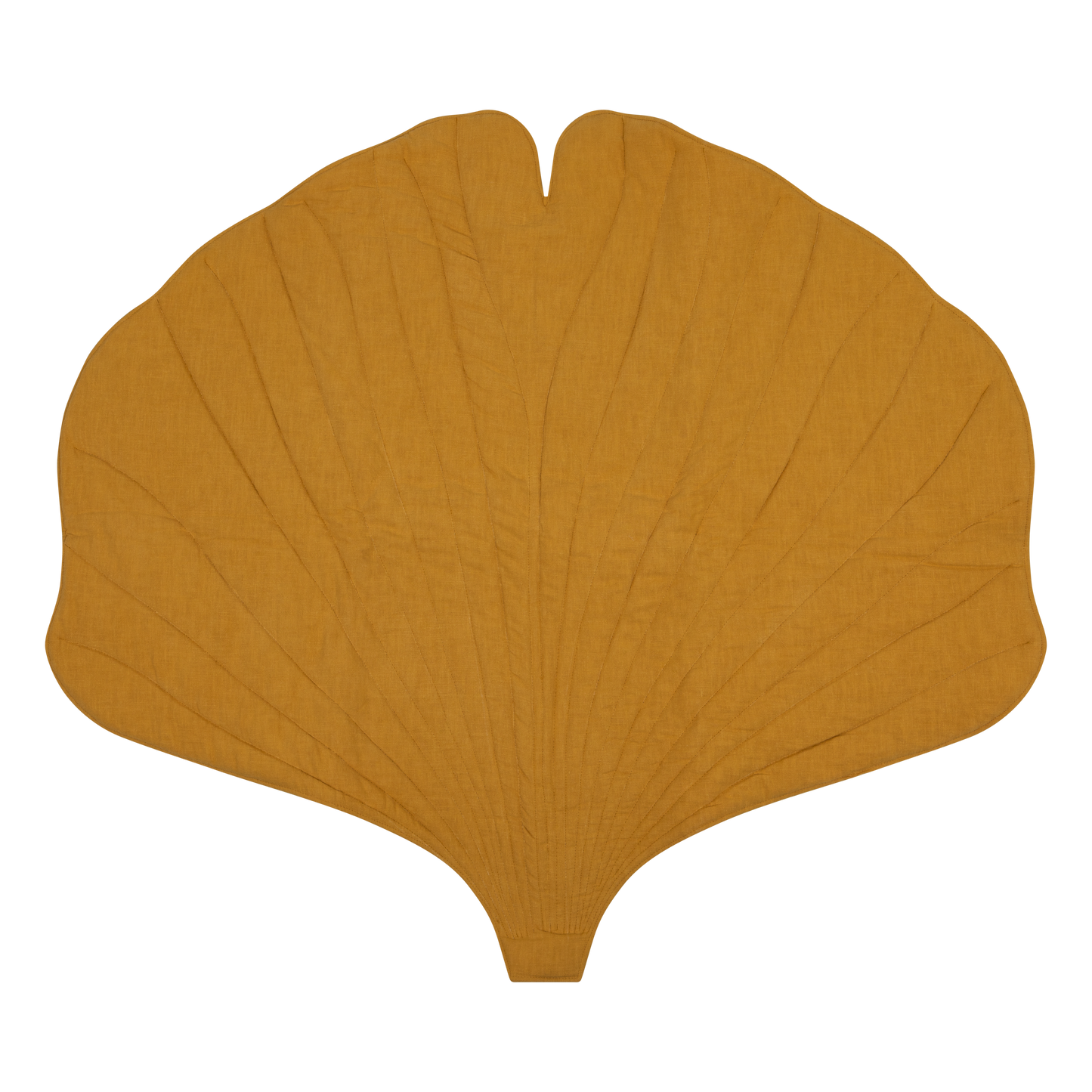 Linen “Mango” Ginkgo Leaf Mat