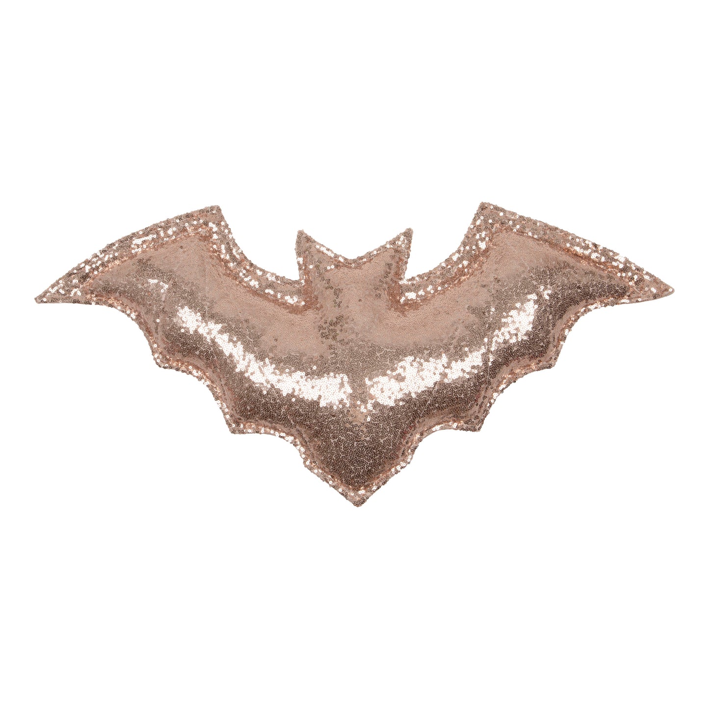 "Rose Gold Sequins" Halloween Bat Pillow