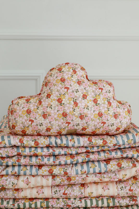 Satin Cotton "Spring Garden" Cloud Pillow