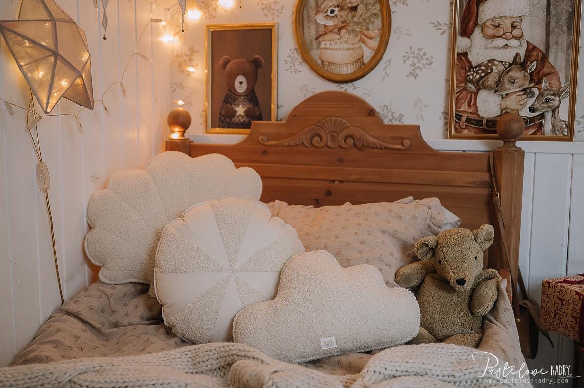 Boucle "White teddy" Cloud Pillow