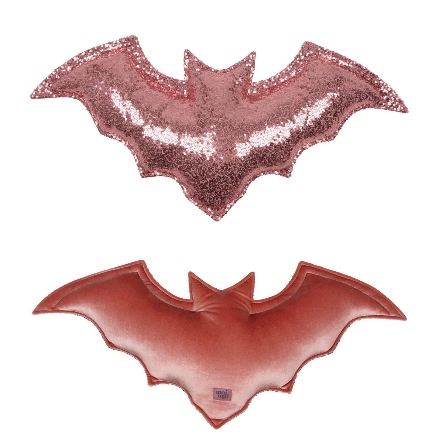 "Pink Sequins" Halloween Bat Pillow