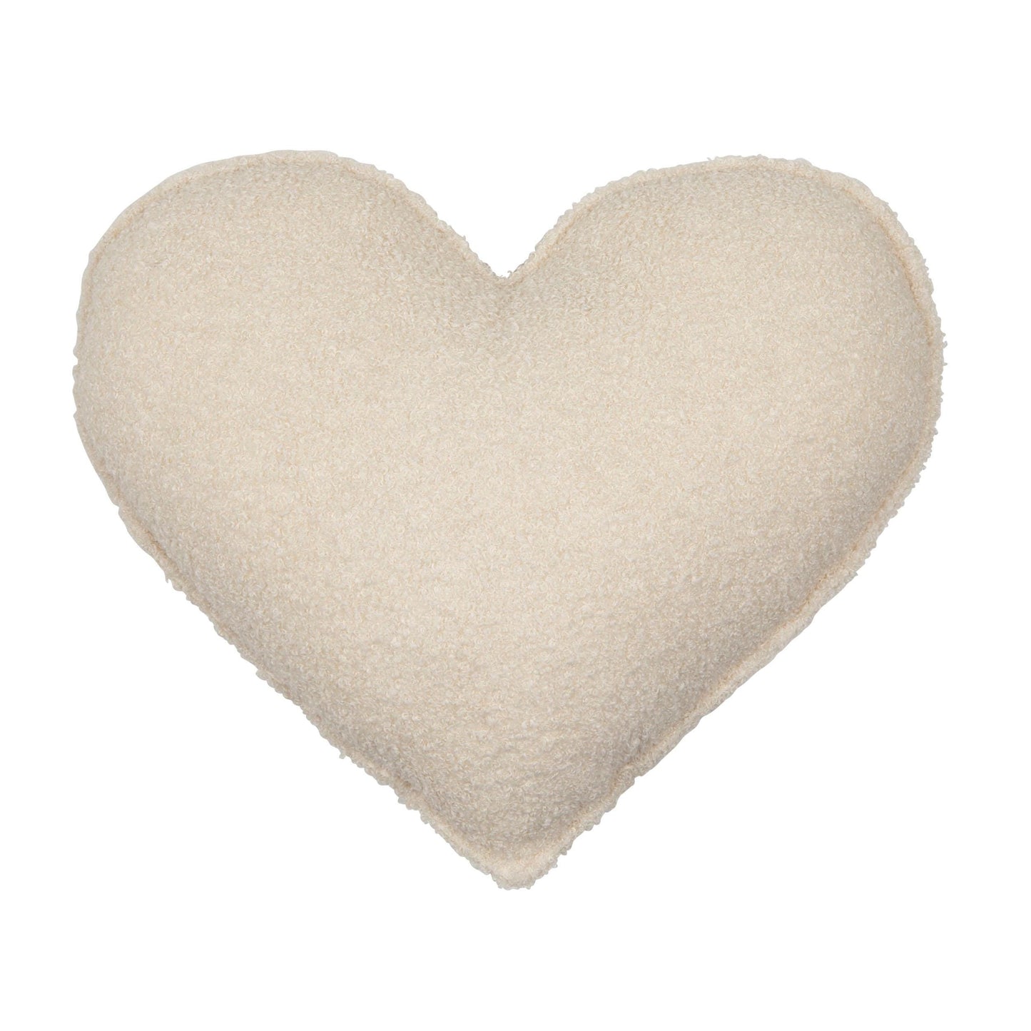 Boucle "White Teddy" Heart Pillow