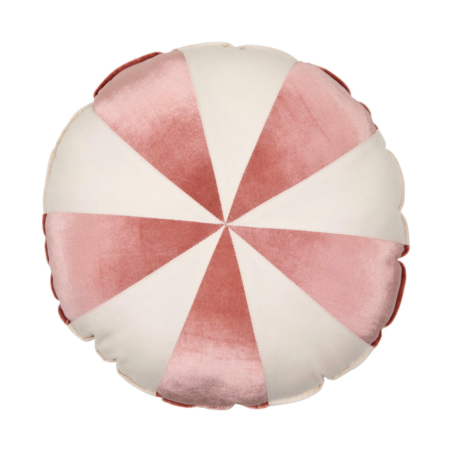 “Pink Circus” Round Patchwork Pillow