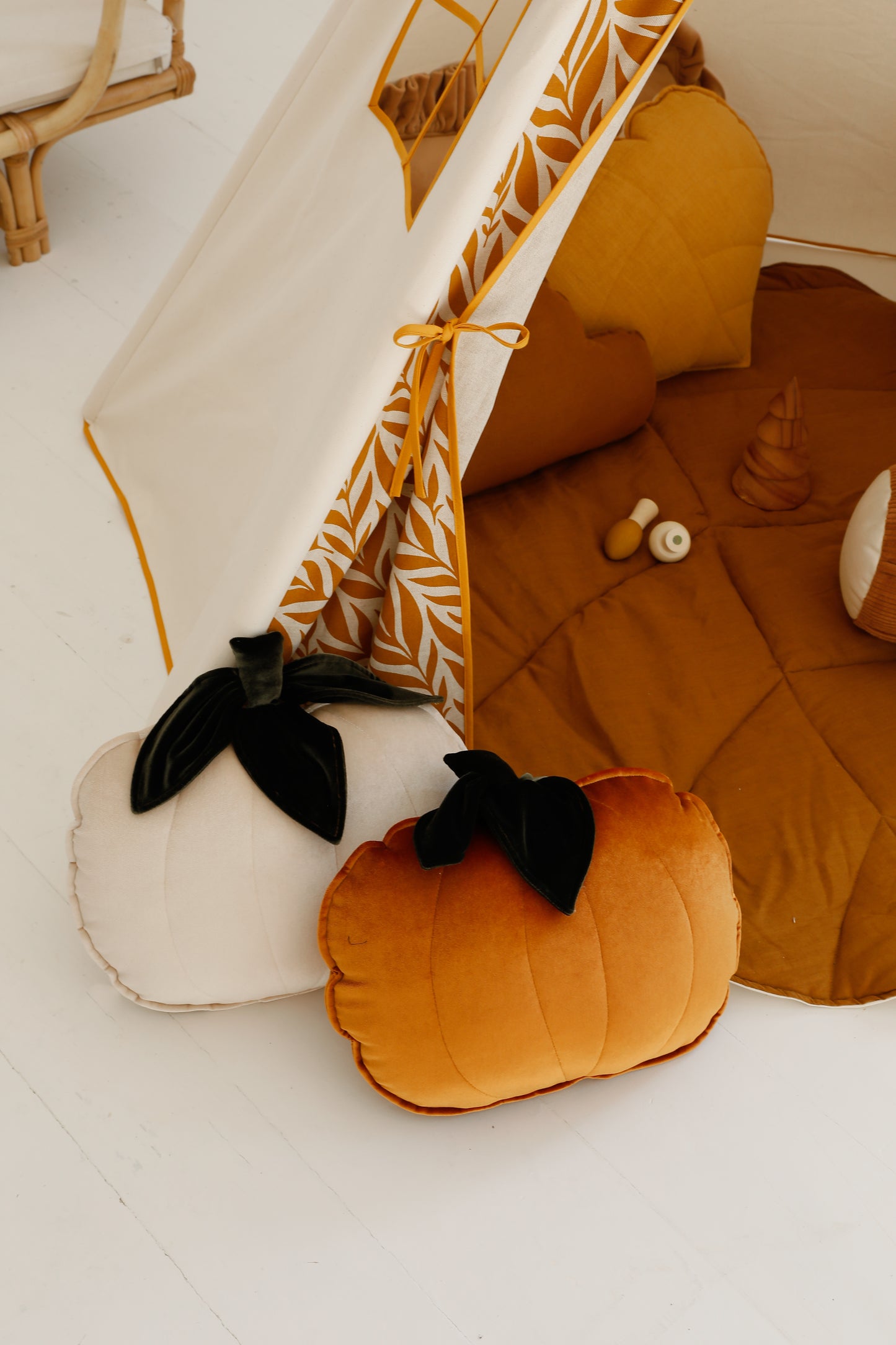"Gold" Halloween Pumpkin Pillow