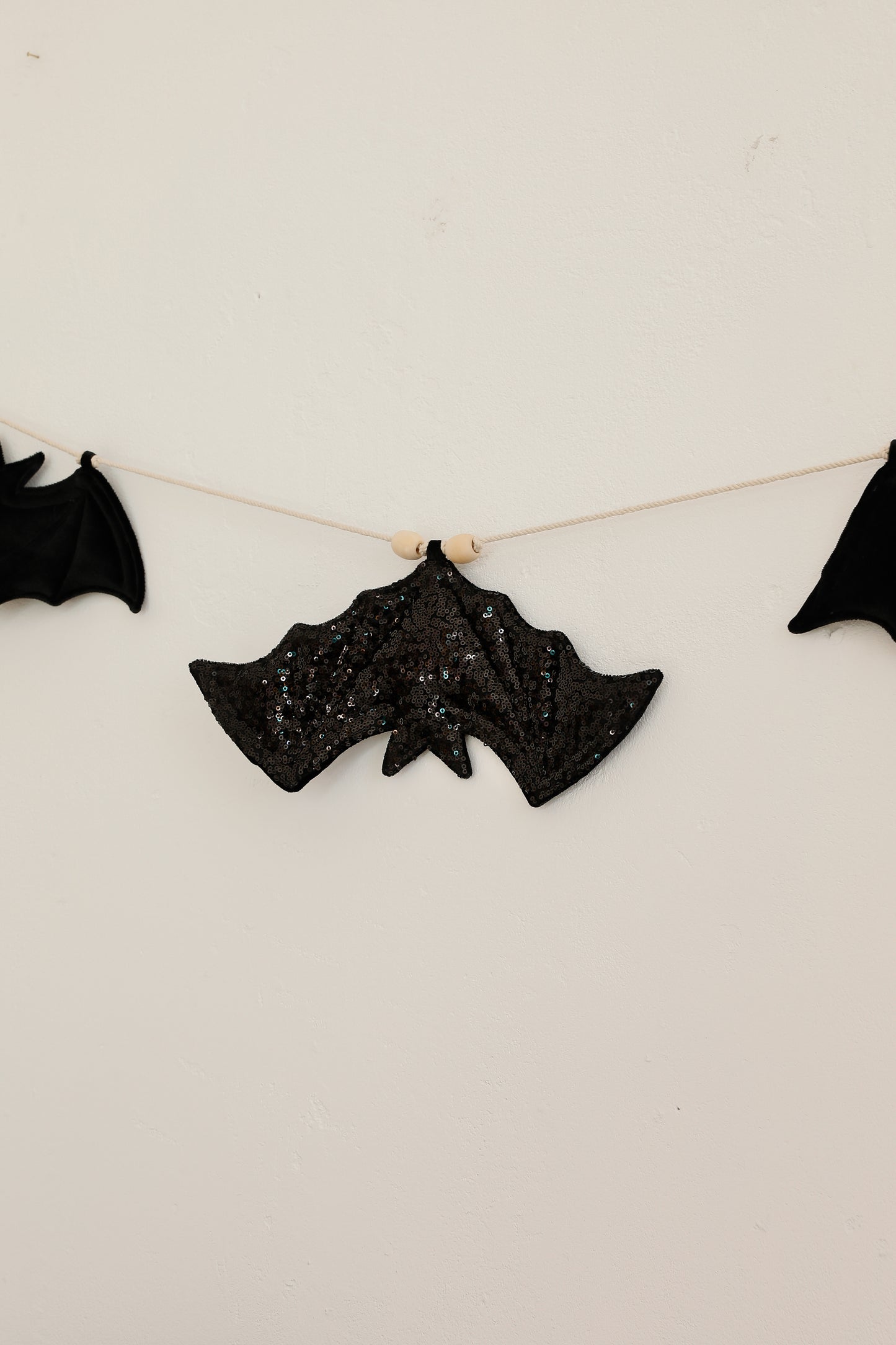 "3 Black Bats" Halloween Garland