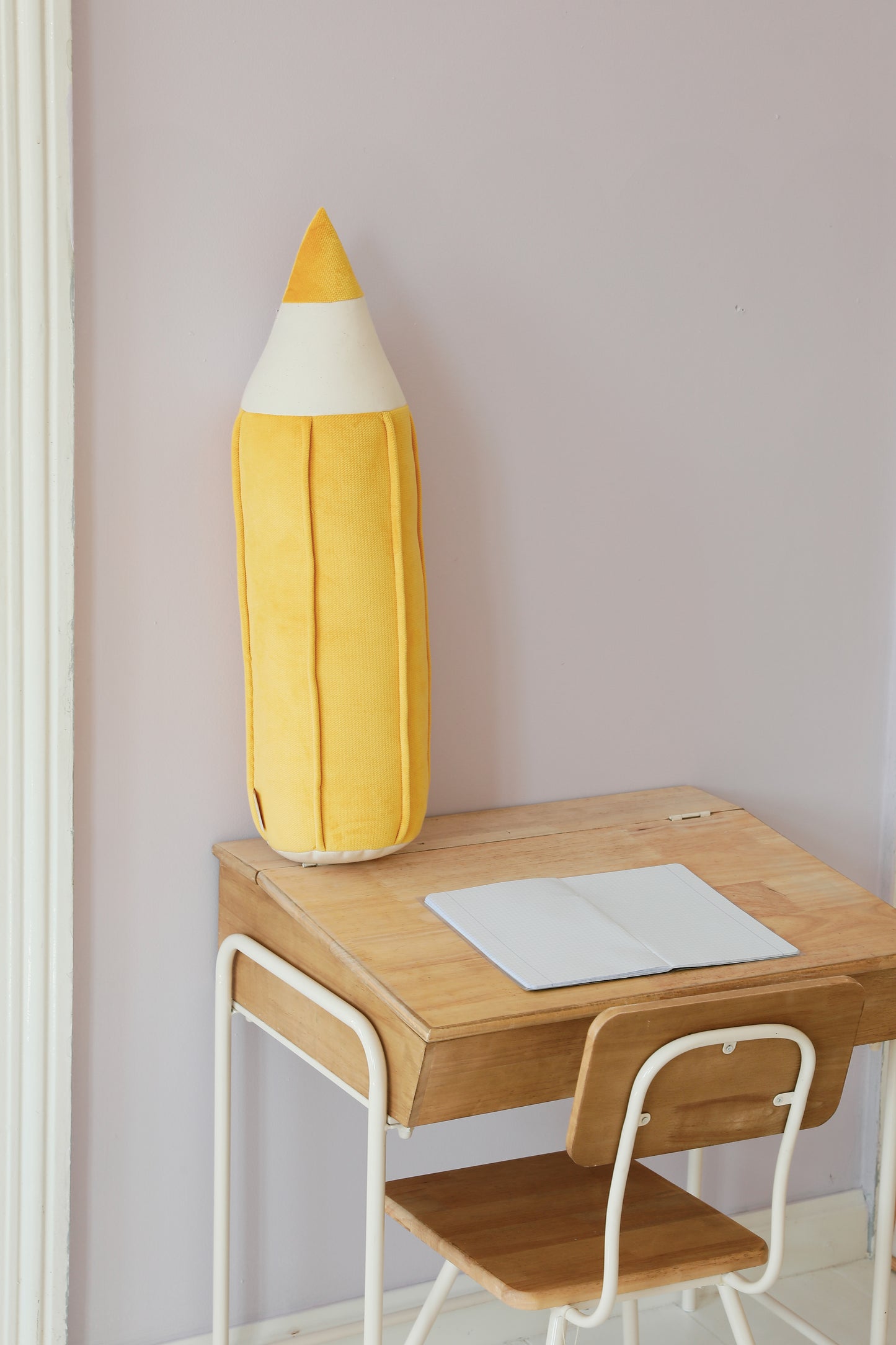 "Yellow" Velvet Crayon Pillow