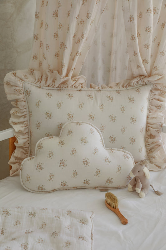 Muslin "Boho Flowers" Cloud Pillow