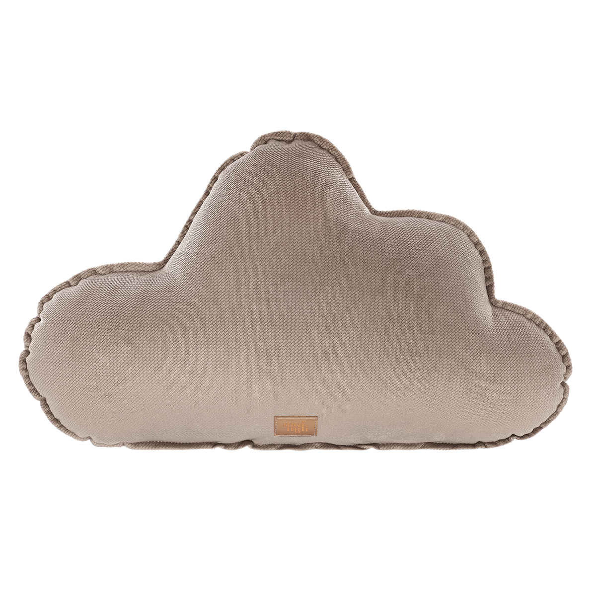 Velvet Cloud Pillow for baby room "Dark beige"